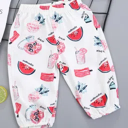 Kookie Kids Full Length Lounge Pant Fruit Print - Pink-picture-11