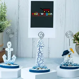 eazy wagon Blue Printed Wood Photo Holder image 4