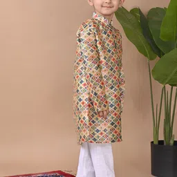 Here&Now X Kinder Kids Boys Regular Kurta with Pyjamas image 4