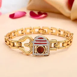 VOJ Men Handcrafted Gold-Plated Link Bracelet-picture-27