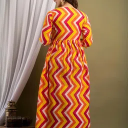 FASHION CLOUD Women Printed Cotton Maternity Gotta Patti Angrakha Kurti image 4