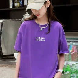 LULU & SKY Girls Typography Pure Cotton Applique T-shirt-picture-26