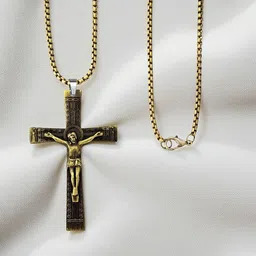 THE MEN GIFT NA Jesus Crucifix Cross Pendant With Chain-picture-23