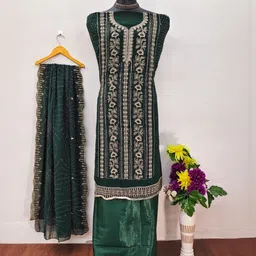 DWARKAPURI FASHION Embroidered Unstitched Dress Material-picture-13
