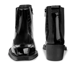 Bxxy Men Textured 2-Inch Heel Height Increasing Chelsea Boots image 4