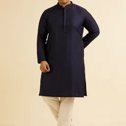 Manyavar Men Floral Embroidered Regular Kurta with Pyjamas-picture-13
