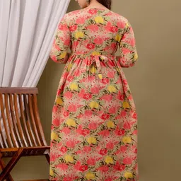 Style Heaven Women Floral Printed Pure Cotton Maternity Kurta image 5