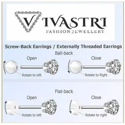 VIVASTRI Women Gold-Plated Alloy Earrings image 3