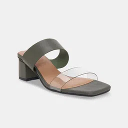 Forever Glam by Pantaloons Textured PU Block Sandals with Buckles image 2