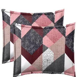 Myntra Elegant Homes Multicoloured & Grey Geometric 300 TC King Bedsheet with 2 Pillow Covers image 2