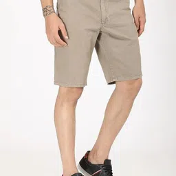 Indian Terrain Men Regular Fit Mid-Rise Cotton Shorts image 2
