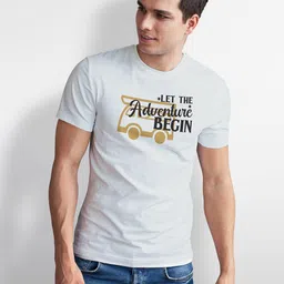 Seekbuylove Men Typography Printed Bio Finish T-shirt image 2