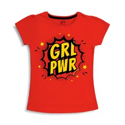 Minicult Girls Pack of 3 Typography Printed Round Neck Cotton T-shirts-picture-15