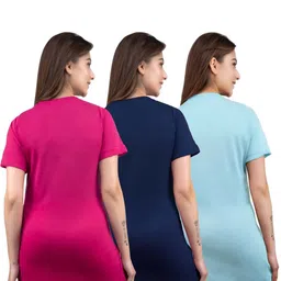 URBE-URBAN EVOLUTION Pack of 3 Typography Printed Round Neck T-shirt image 3