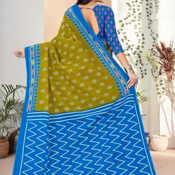 KSALIYA Geometric Printed Pure Cotton Saree image 2