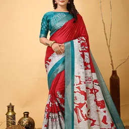 V3 FASHION STUDIO Ethnic Motifs Zari Art Silk Saree-image-39