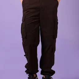 LIMEROAD V-Mart Men Regular Fit Mid-Rise Cargos Trousers-picture-24