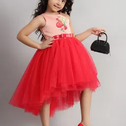 Toy Balloon kids Layered Net Fit & Flare Dress image 3