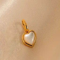 AQUASTREET Gold-Plated Stainless Steel Pearls Beaded Oval Pendants With Chain image 2