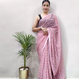 HI FI NX Floral Net Saree-picture-38
