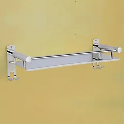 gloxy Single Layer Bottle Holder Shampoo Stand Multi Purposes Wall Shelf Stainless Steel Toilet Paper Holder image 5
