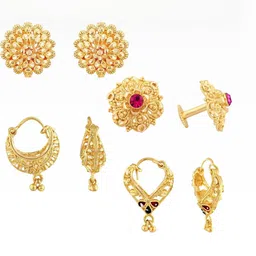 VIVASTRI Women Gold-Plated Alloy Earrings-picture-36