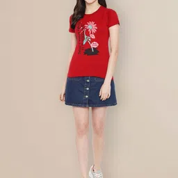 Metronaut Women Typography 3 Printed Applique T-shirt image 3