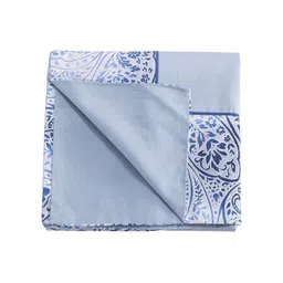 MASPAR Blue & White Ethnic Motifs Cotton 6-Seater Table Cover-picture-6