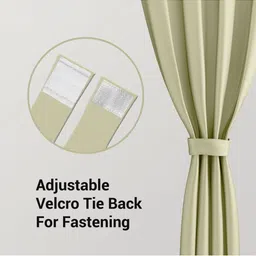 Myntra Elegant Homes Cream-Coloured Black Out Window Curtain image 5