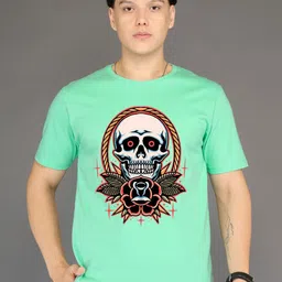 BRAWNY BATTLER Graphic Printed Round Neck Short Sleeves Pure Cotton T-shirt-picture-12