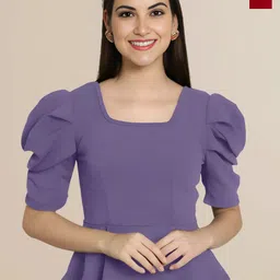 Mast & Harbour Women Solid Puff Sleeve Regular Top Pack of 2-picture-25