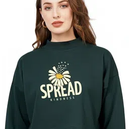 BLUEFICUS Women Printed Sweatshirt image 3