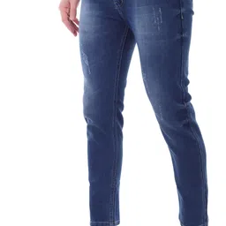 brexx Men Slim Mid Rise Blue Jeans image 4