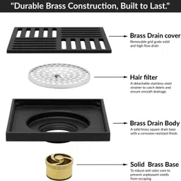 plantex Floor Brass Push Down Strainer image 2