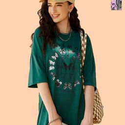 Christy World Women Pack of 2Floral Printed V-Neck Extended Sleeves T-shirt-picture-20