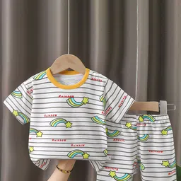 StyleCast x Revolte Boys Printed Pure Cotton T-Shirt With Shorts-picture-24