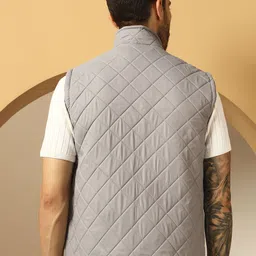 Metronaut Men Mock Collar Solid Gilet Jacket image 5