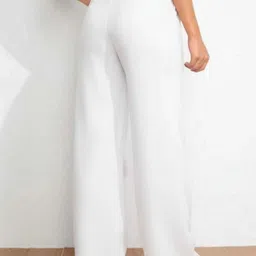 Next One Women Smart Straight Fit High-Rise Easy Wash Trousers image 2