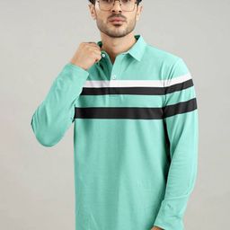 THE BEETEL HOUSE Men Striped Polo Collar Pockets T-shirt-picture-8
