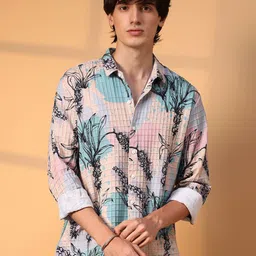 Campus Sutra Men Comfort Spread Collar Floral Printed Casual Shirt-picture-37
