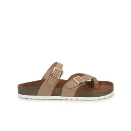 MOZAFIA Women Open Toe Flats with Buckles image 4