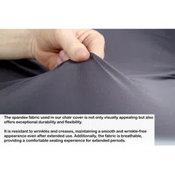 The Furnishing Tree Set Of 10 Grey Elastic Boss Chair Covers image 3