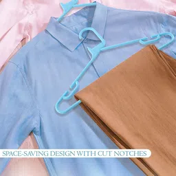 Kuber Industries 12-Pcs Blue Clothes Hanger image 3