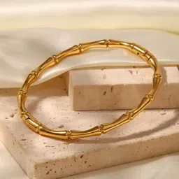 Jeweave Gold-Plated Stainless Steel Cuff Bracelet-picture-11