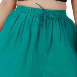 jaipuri print Women Flared Green Viscose Rayon Trousers image 5