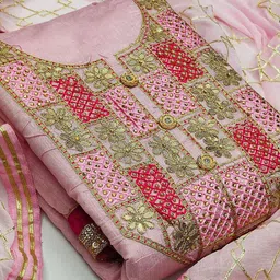 Ishin Floral Embroidered Beads & Stones Unstitched Dress Material-picture-10