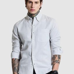 Snitch Men Smart Slim Fit Button-Down Collar Solid Casual Shirt-picture-34