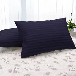 LA VERNE Navy Blue Set of 2 Fibre Filled Polycotton Sleep Pillow-picture-53