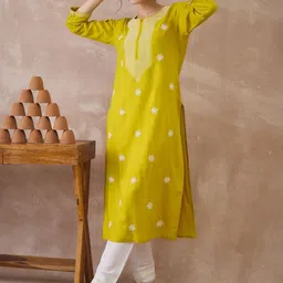 Indo Era Women Ethnic Motifs Embroidered Thread Work Kurta-picture-22