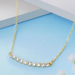 Bishty Fashion Gold-Plated Stainless Steel Zircon Stone Studded Anti Tarnish Chain-picture-30